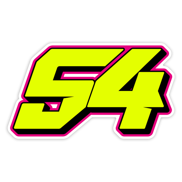 Pegatinas: Número 54 MotoGP Fermín Aldeguer
