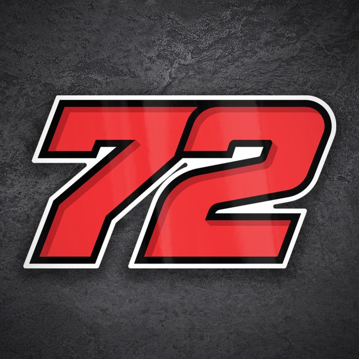 Pegatinas: N&uacute;mero 72 Marco Bezzecchi MotoGP