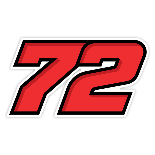 Pegatinas: Número 72 MotoGP Marco Bezzecchi