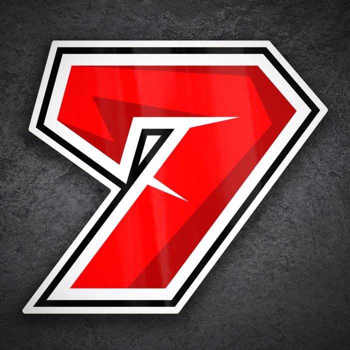 Pegatinas: Número 7 MotoGP Augusto Fernández