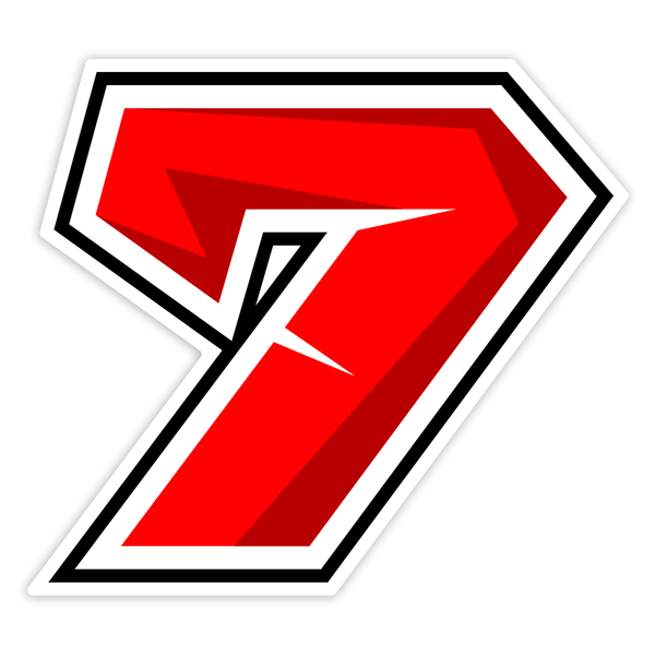 Pegatinas: Número 7 MotoGP Augusto Fernández