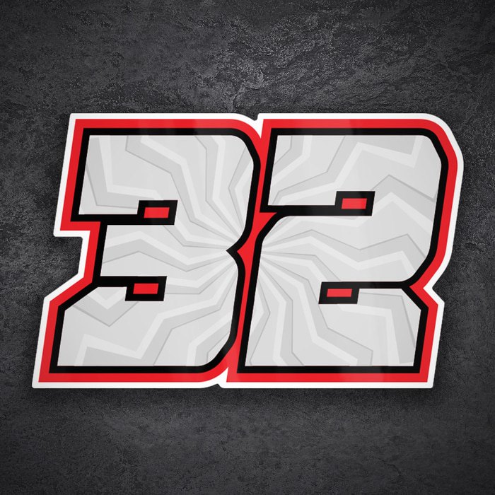Pegatinas: Número 32 MotoGP Lorenzo Savadori