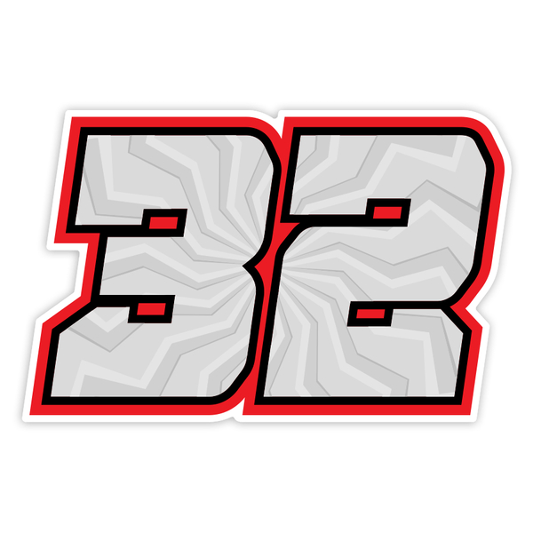 Pegatinas: Número 32 MotoGP Lorenzo Savadori