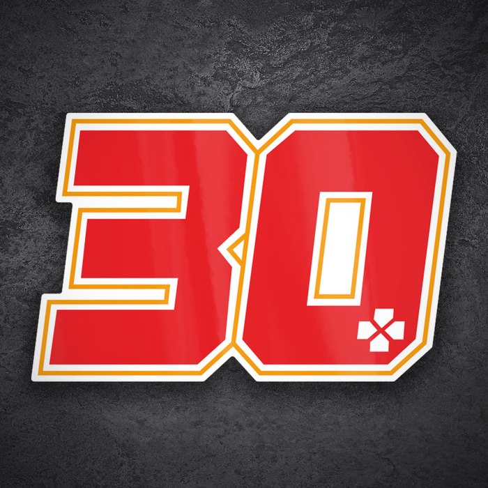 Pegatinas: Número 30 MotoGP Takaaki Nakagami