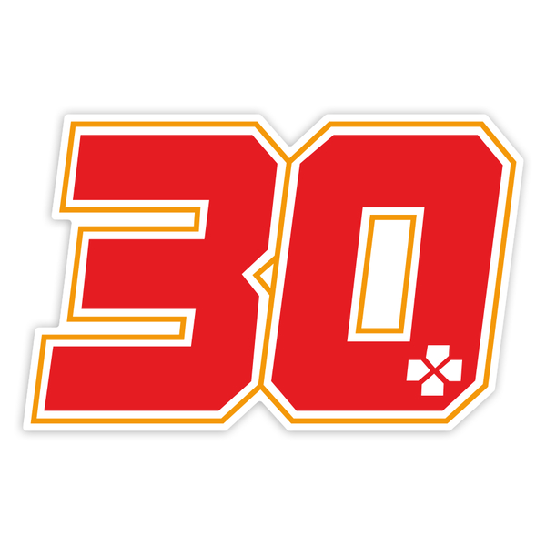 Pegatinas: Número 30 MotoGP Takaaki Nakagami