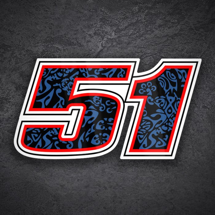 Pegatinas: Número 51 MotoGP Michele Pirro