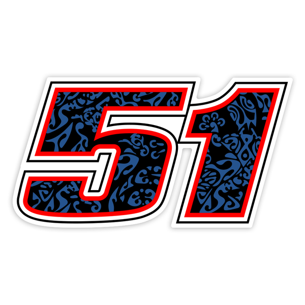 Pegatinas: Número 51 MotoGP Michele Pirro