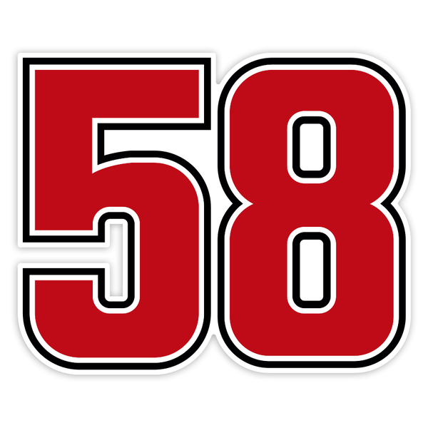 Pegatinas: N&uacute;mero 58 Marco Simoncelli