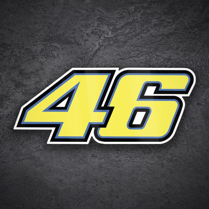 Pegatinas: Número 46 MotoGP Valentino Rossi