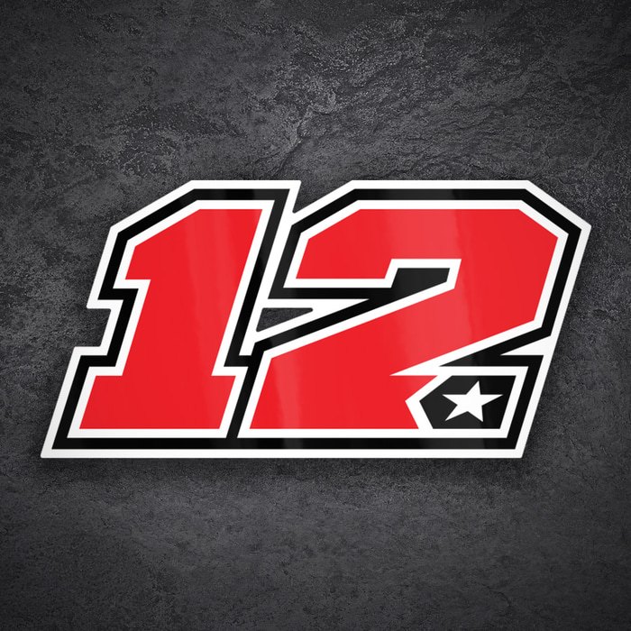 Pegatinas: Número 12 MotoGP Maverick Viñales