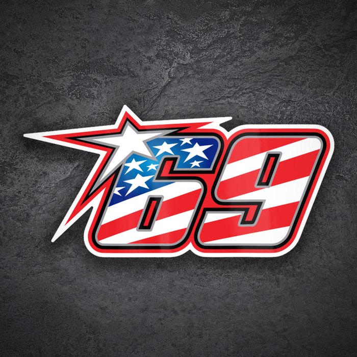 Pegatinas: Número 69 MotoGP Nicky Hayden