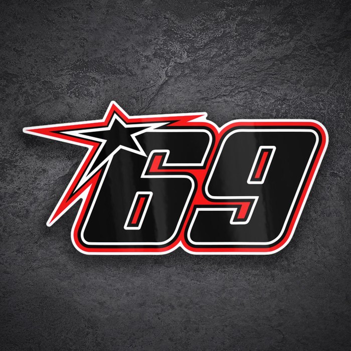Pegatinas: Número 69 MotoGP Nicky Hayden