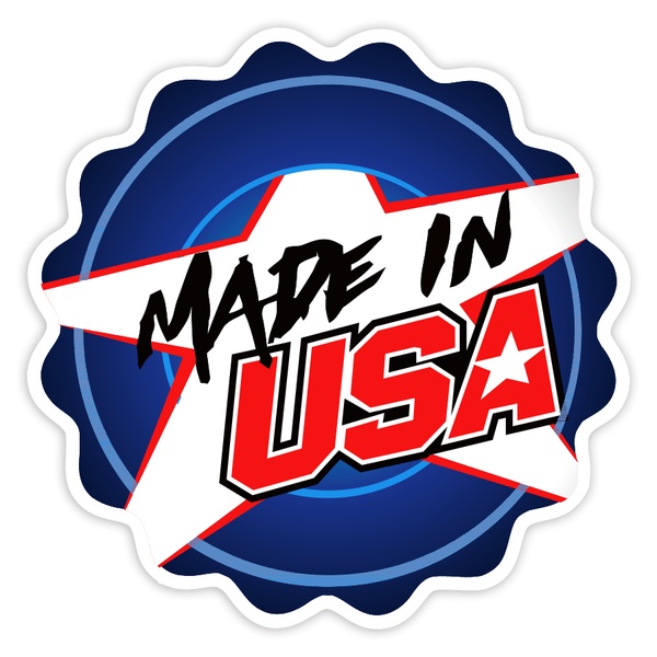 Pegatinas: Dise&ntilde;o Patri&oacute;tico Made in USA con Estrella y Franj