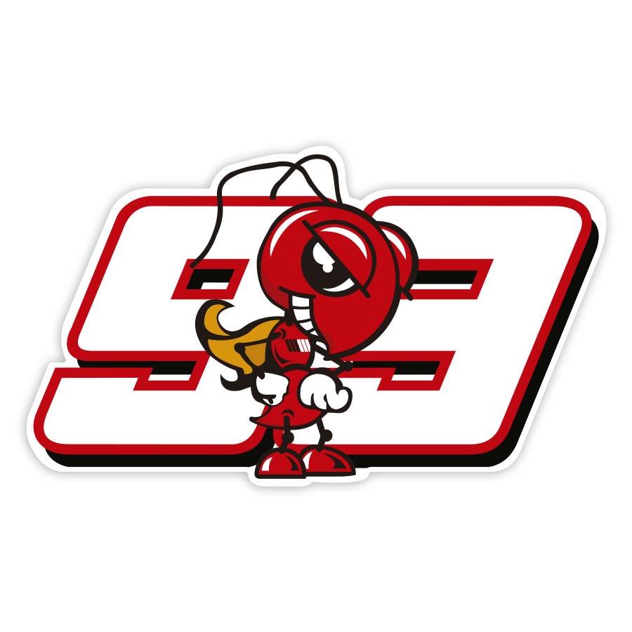Pegatinas: Hormiga 93 con N&uacute;mero Piloto MotoGP Marc M&aacute;rquez