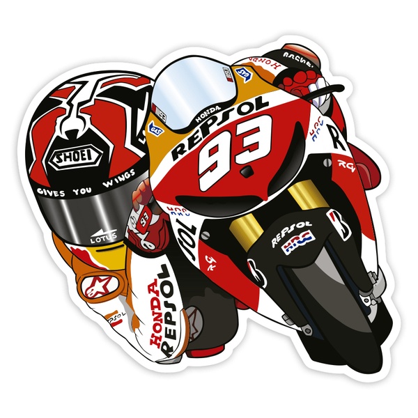 Pegatinas: MotoGP 93 Marc Márquez Honda Repsol