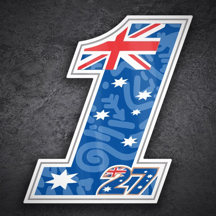 Pegatinas: Número 1 MotoGP Casey Stoner