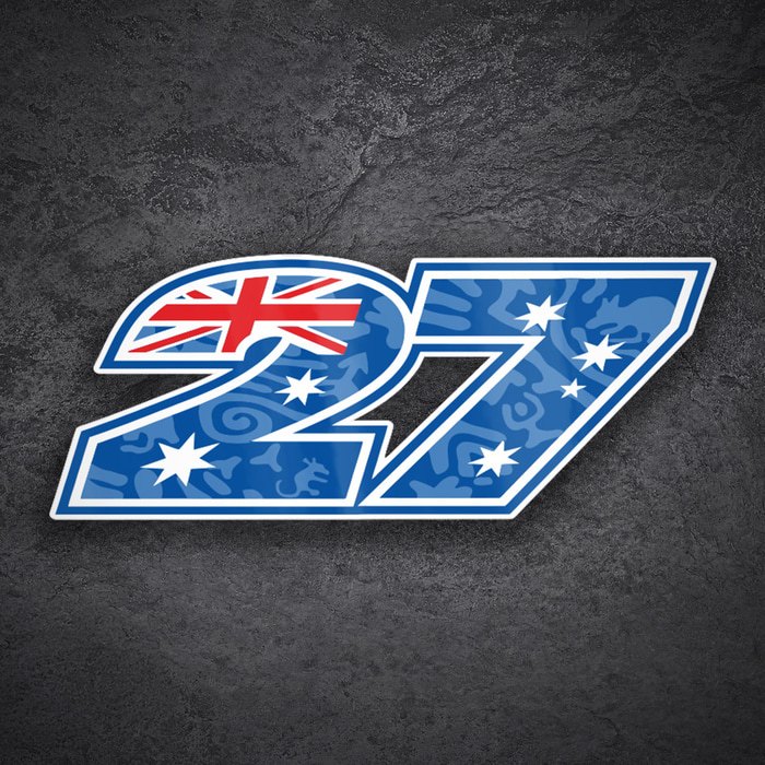 Pegatinas: Número 27 MotoGP Casey Stoner