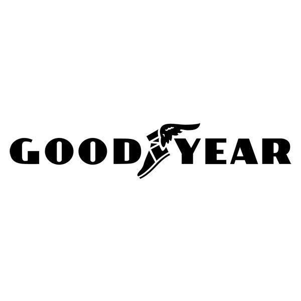 Pegatinas: Logo Cl&aacute;sico Good Year con Ala