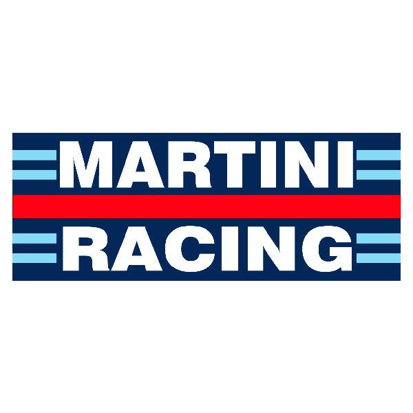 Pegatinas: Martini Racing con Franjas Azul y Roja