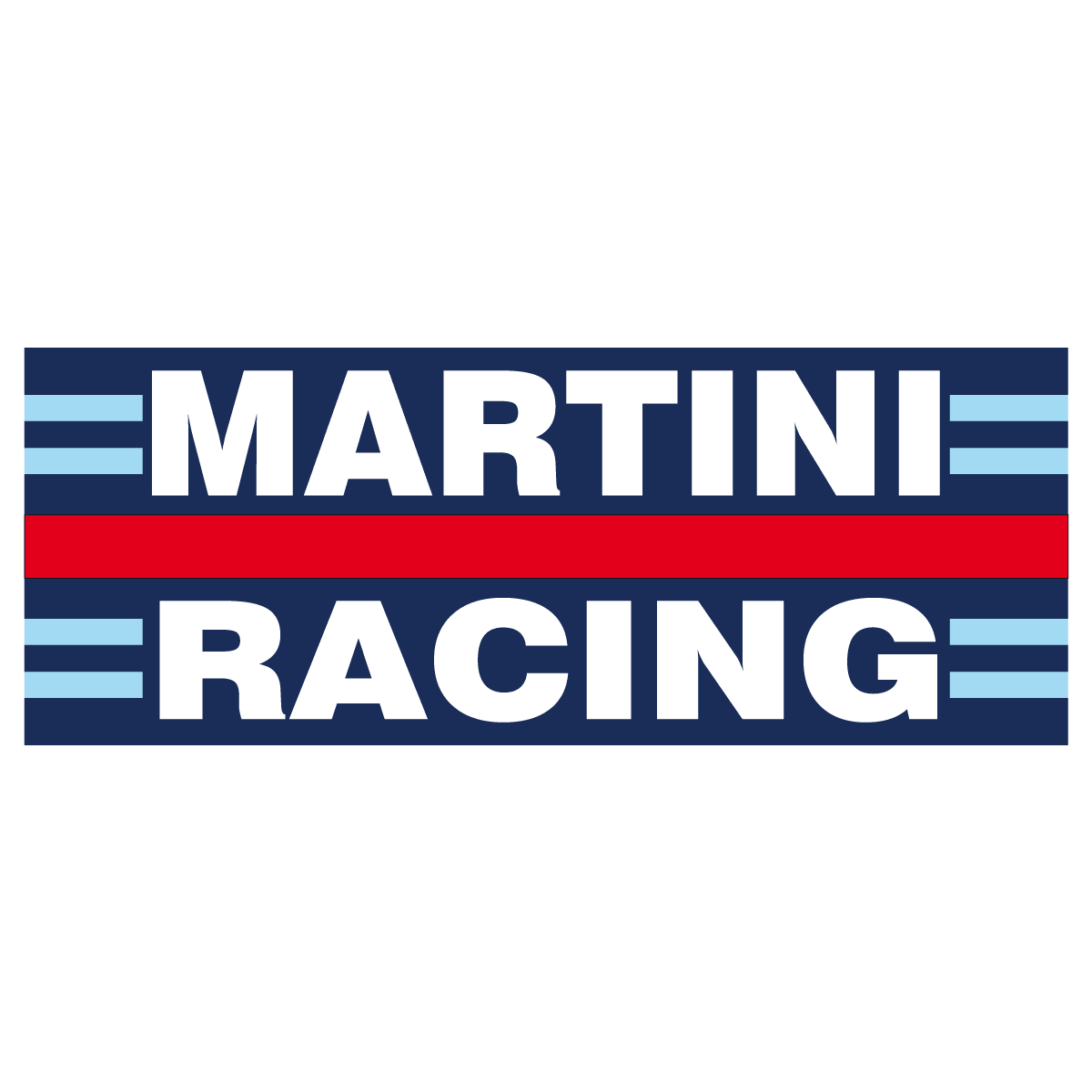 Pegatinas: Martini Racing con Franjas Azul y Roja