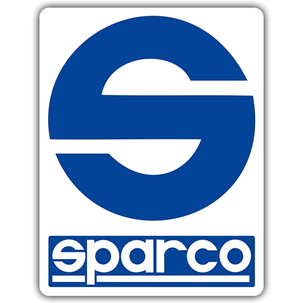 Pegatinas: Logo Sparco sobre fondo blanco