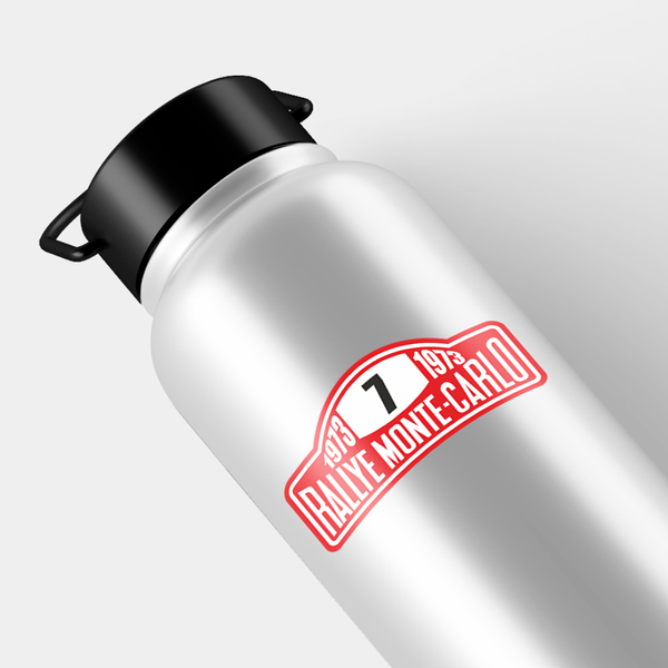 Pegatinas: N&uacute;mero 7 con Texto Rallye Monte-Carlo 1973