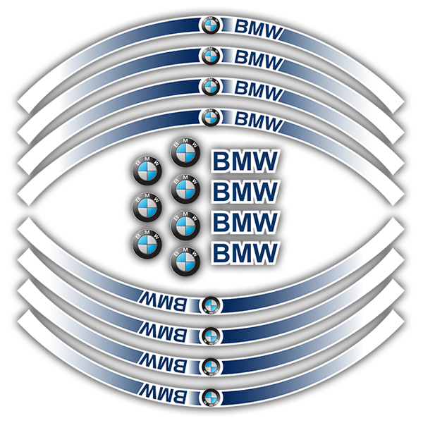 Pegatinas: Kit adhesivo Bandas llantas BMW Clasica