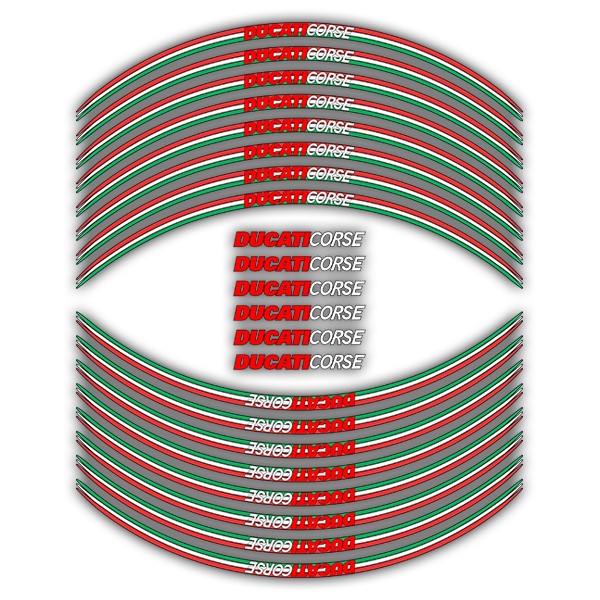 Pegatinas: Kit adhesivo Bandas llantas Ducati Italia