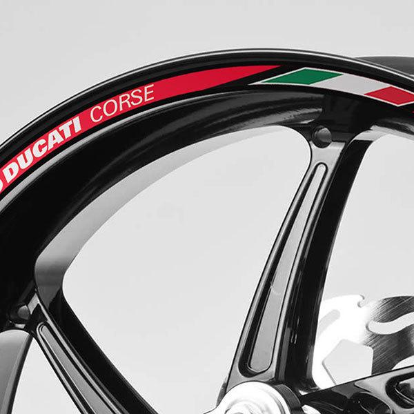Pegatinas: Kit adhesivo Bandas llantas motoGP Ducati Corse 1