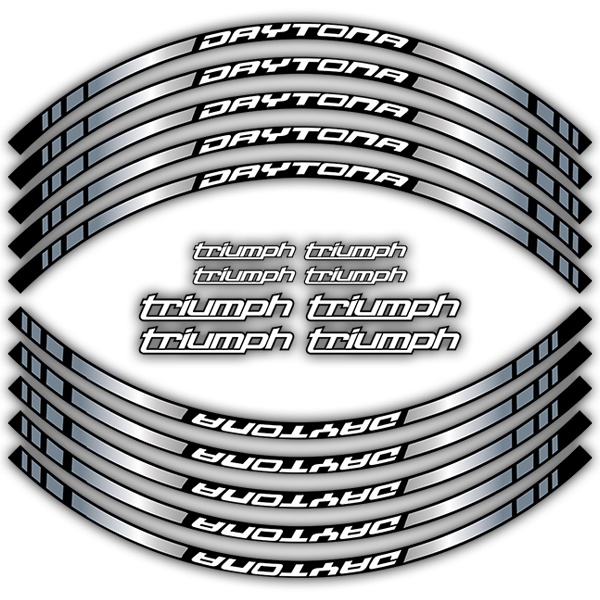 Pegatinas: Kit adhesivo Bandas llantas Triumph Daytona