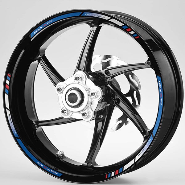 Pegatinas: Kit adhesivo Bandas llantas Suzuki GSX R750 Factor