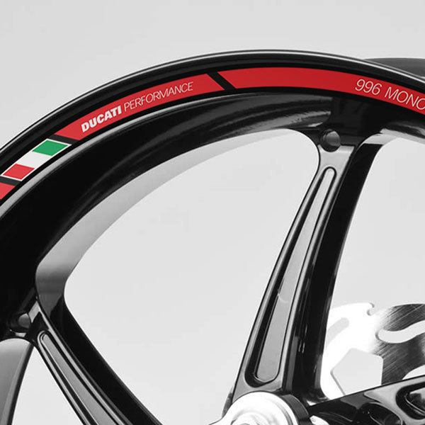Pegatinas: Kit adhesivo Bandas llantas Ducati 996 Monoposto 1