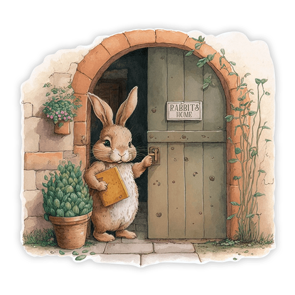 Vinilos Decorativos: Casa del señor conejo