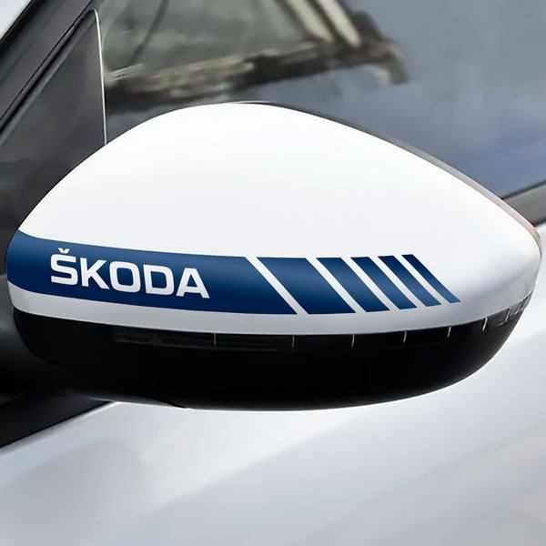 Pegatinas: Retrovisor Skoda