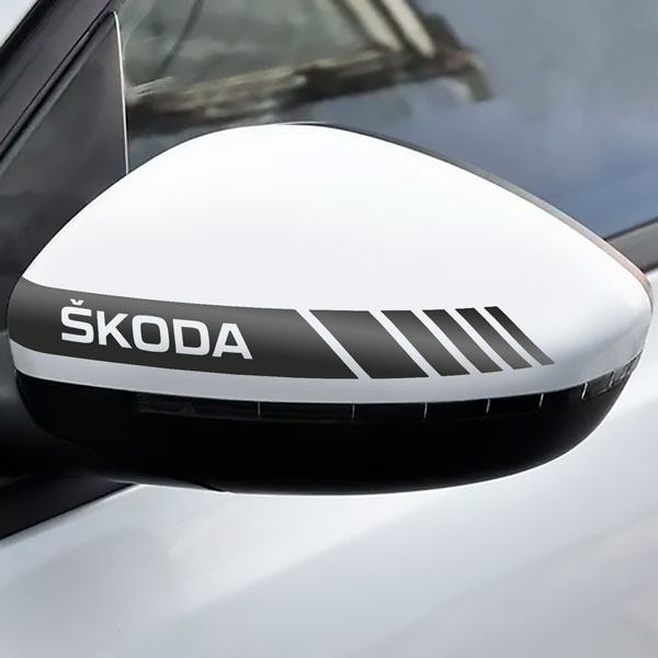 Pegatinas: Retrovisor Skoda