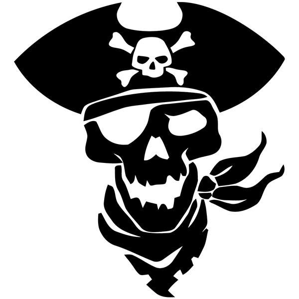 Pegatinas: Calavera pirata