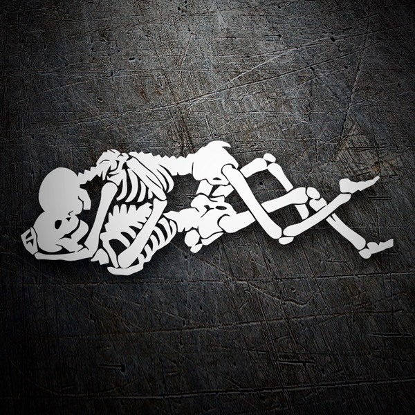 Pegatinas: Calaveras abrazadas