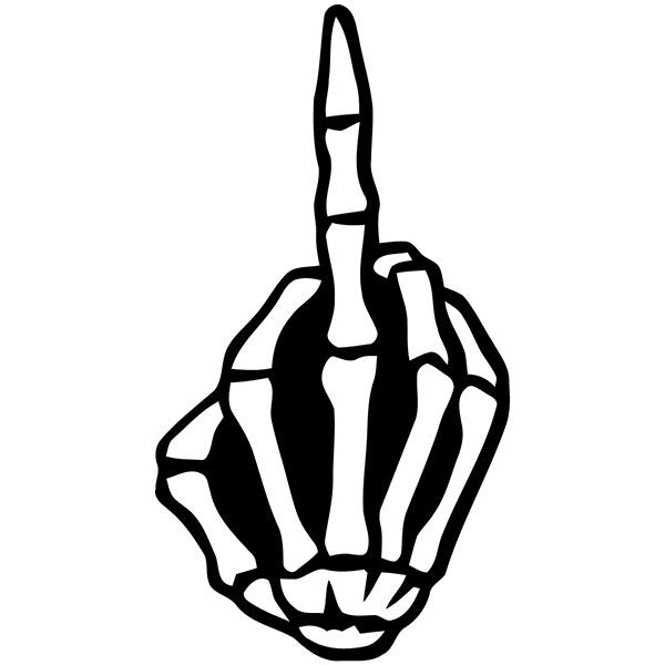 Pegatinas: Peineta esquel&eacute;tica Dise&ntilde;o Vinilo Decorativo