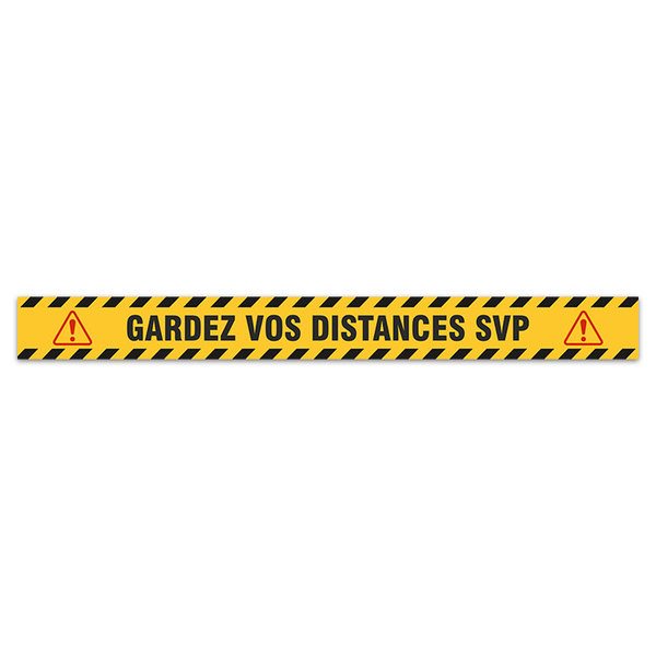Pegatinas: Vinilo Mantenga la Distancia 2 - Francés