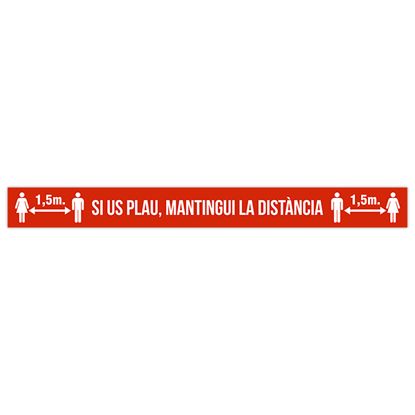 Pegatinas: Tira Mantenga la Distancia 3 - Catalán 0