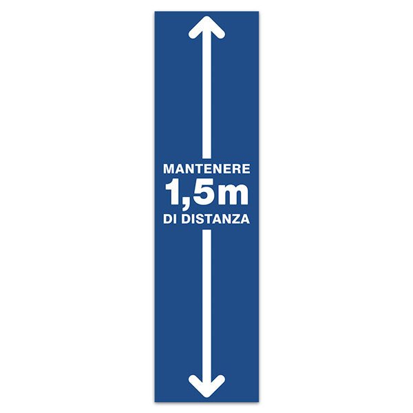 Pegatinas: Pegatina Suelo 1,5m de Distancia en Italiano