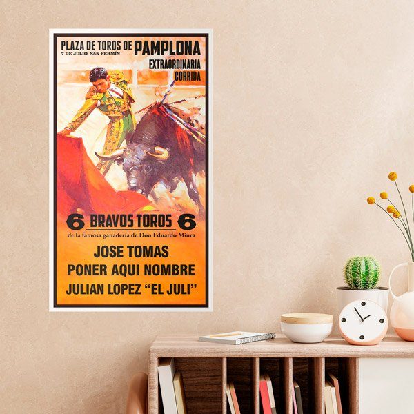 Vinilos Decorativos: Cartel Taurino San Fermín