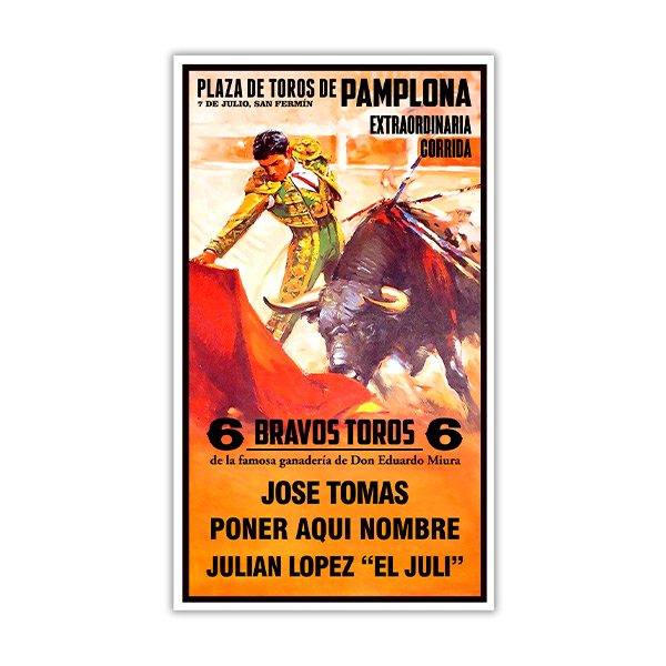 Vinilos Decorativos: Cartel Taurino San Fermín