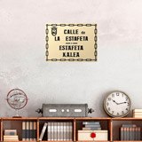 Vinilos Decorativos: Placa Calle de la Estafeta 3