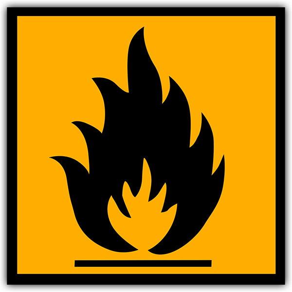 Pegatinas: Pegatina de señal de peligro de incendio