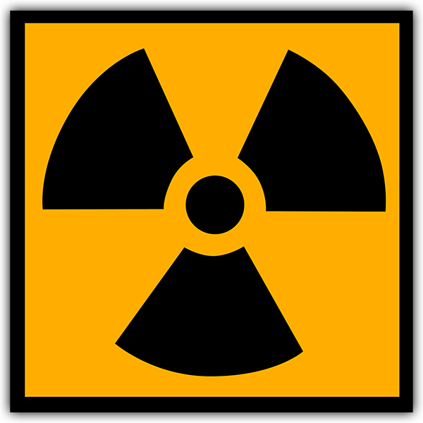 Pegatinas: Pegatina de señal de radioactividad