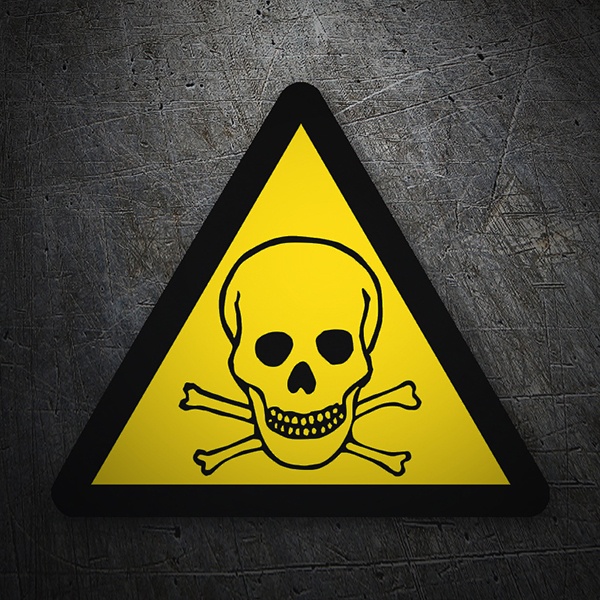 Pegatinas: Pegatina de señal de peligro tóxico