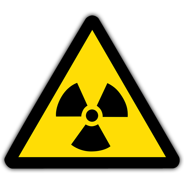 Pegatinas: Pegatina de señal de peligro de Radioactividad