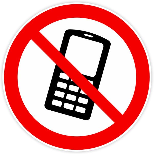 Pegatinas: Prohibido móviles