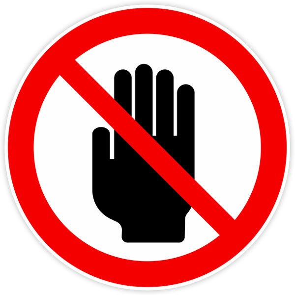 Pegatinas: Prohibido el paso